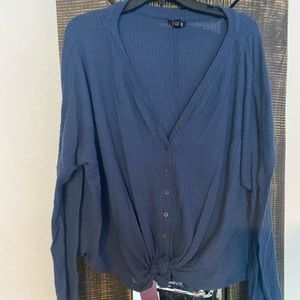 XXL long sleeve V-neck sweater